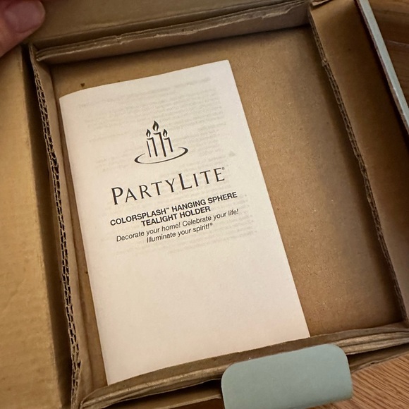 NWT Party Lite Colorsplash Hanging Sphere Tealight Holder - Picture 5 of 13